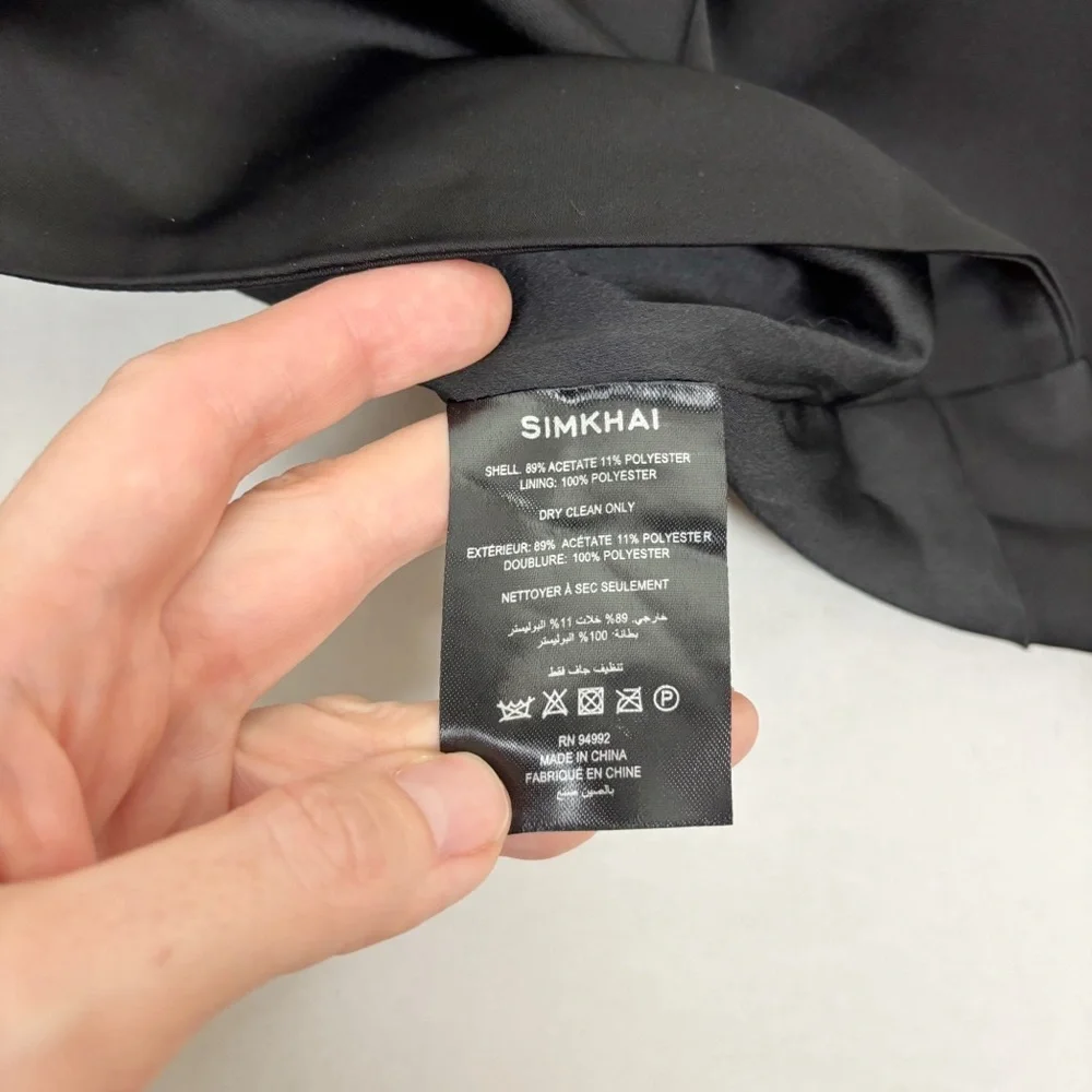 Flaw SIMKHAI Cameron Dress in Black Size 12 - Picture 11 of 14